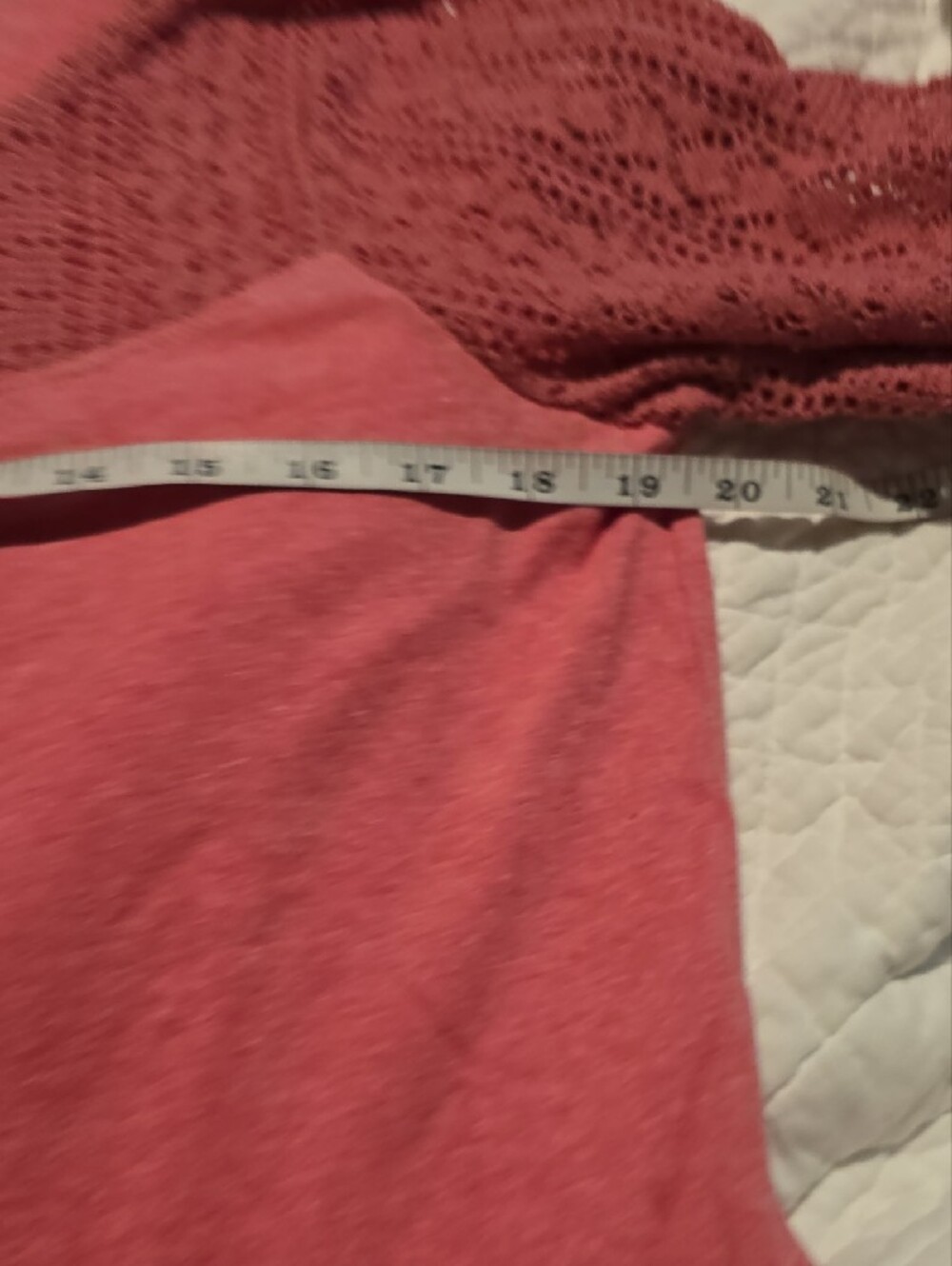 Abercrombie & Fitch Coral Knit Top with Lace Detail - Picture 4 of 4